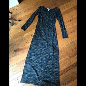 Long sleeve maxi fitted dress